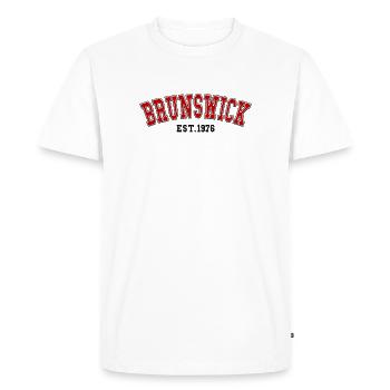 Brunswick Fondée en 1976 - T-shirt Premium bio Homme - blanc - Devant - Nico (187cm)