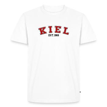 Kiel Est. 1966 - Men's Premium Organic T-Shirt - white - Front - Nico (187cm)