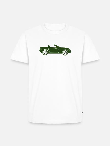 Auto Cabrio Silhouette - Männer Premium Bio T-Shirt - Weiß