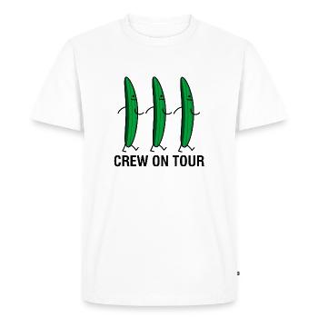 Crew on tour - Men's Premium Organic T-Shirt - white - Front - Nico (187cm)