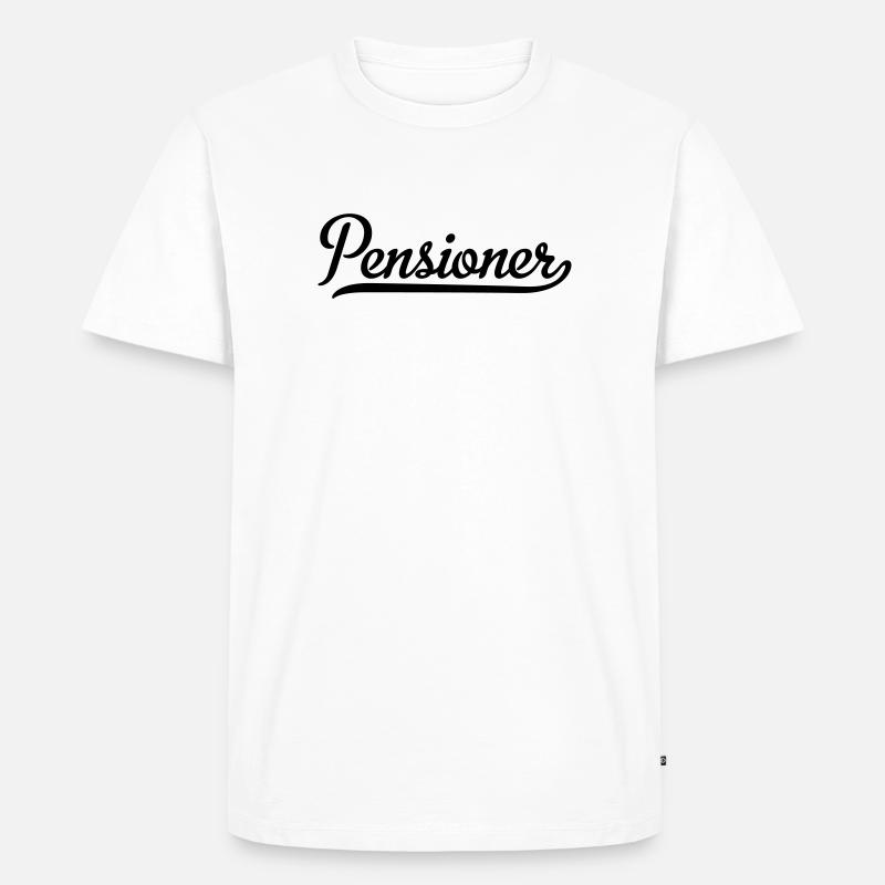 pensioner - Männer Premium Bio T-Shirt - Weiß