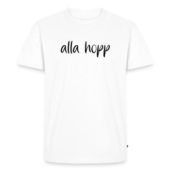 alla hopp - Männer Premium Bio T-Shirt - Weiß - Vorne - Nico (187cm)