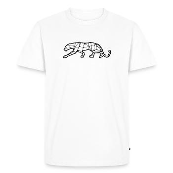 panthère design géometrique - T-shirt Premium bio Homme - blanc - Devant - Nico (187cm)