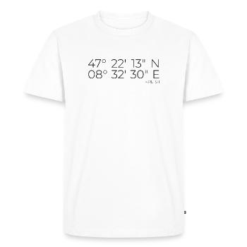 Coordinates District 1 Zurich - Men's Premium Organic T-Shirt - white - Front - Nico (187cm)
