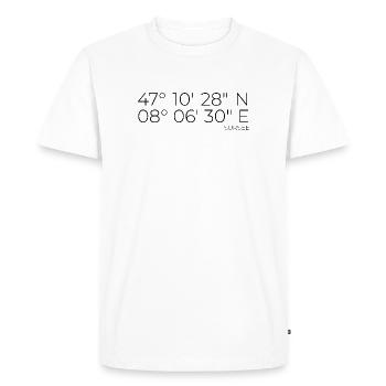 coordinates Sursee, Switzerland - Men's Premium Organic T-Shirt - white - Front - Nico (187cm)