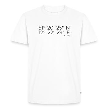 Coordinates Leipzig - Men's Premium Organic T-Shirt - white - Front - Nico (187cm)