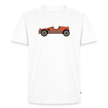 Voiture de course texturée rouge - T-shirt Premium bio Homme - blanc - Devant - Nico (187cm)