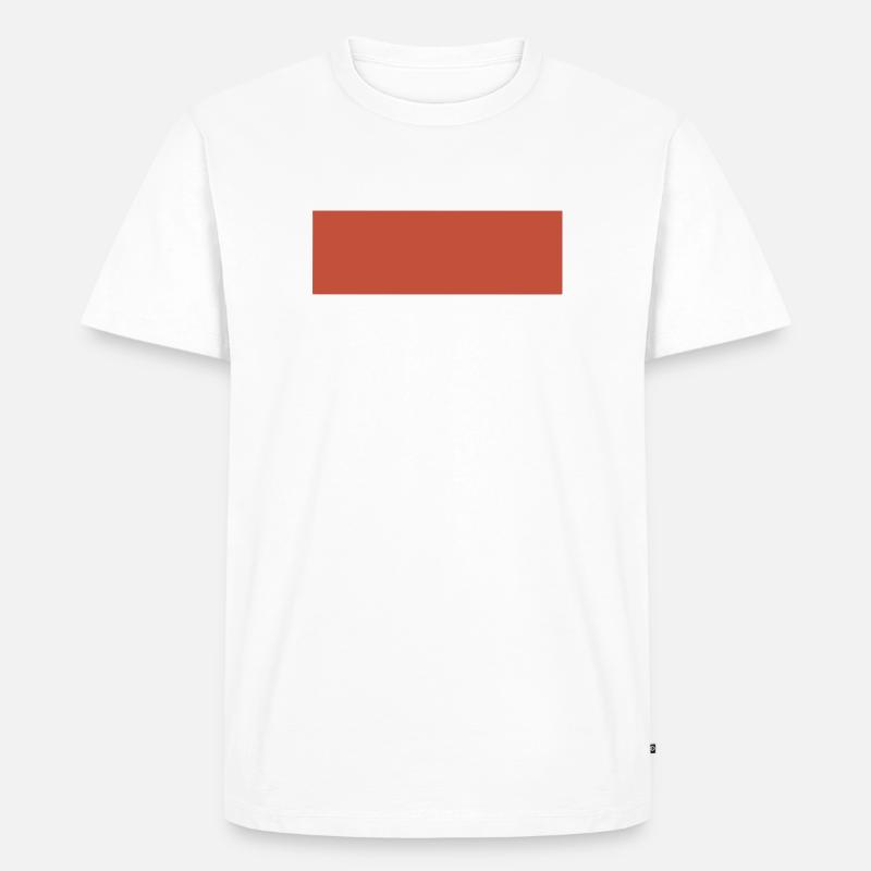 Abstraktes Erdtönen Muster - Männer Premium Bio T-Shirt - Weiß