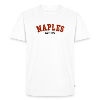 Naples Est. 1976 - Men's Premium Organic T-Shirt - white - Front - Nico (187cm)