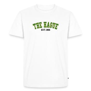 La Haye Fondée en 1966 - T-shirt Premium bio Homme - blanc - Devant - Nico (187cm)