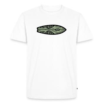 École de surf tribale de surf Surf - T-shirt Premium bio Homme - blanc - Devant - Nico (187cm)