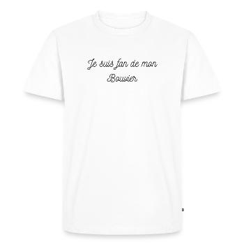 Je_suis_fan_de_mon_bouvier - T-shirt Premium bio Homme - blanc - Devant - Nico (187cm)