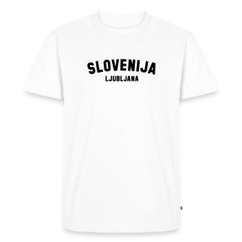 LJUBLJANA Slovénie Slowenien - T-shirt Premium bio Homme - blanc - Devant - Nico (187cm)