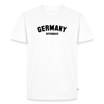 OFFENBACH - Men's Premium Organic T-Shirt - white - Front - Nico (187cm)