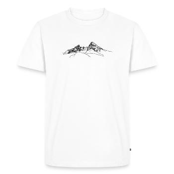 watzmann, Berchtesgaden, Alpes bavaroises, montagne - T-shirt Premium bio Homme - blanc - Devant - Nico (187cm)