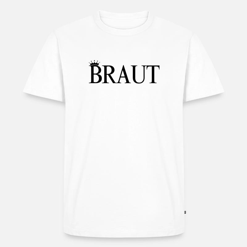 Team Braut! Personalisierbar - Männer Premium Bio T-Shirt - Weiß