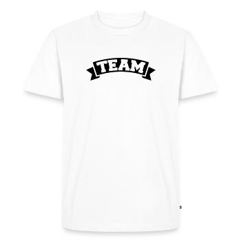 Team - Men's Premium Organic T-Shirt - white - Front - Nico (187cm)