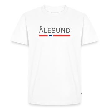 Alesund - Norvège - Norvège - Norvège - T-shirt Premium bio Homme - blanc - Devant - Nico (187cm)