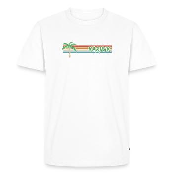 Vacances Caraïbes - T-shirt Premium bio Homme - blanc - Devant - Nico (187cm)