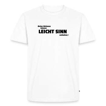 Sens de la lumière - T-shirt Premium bio Homme - blanc - Devant - Nico (187cm)