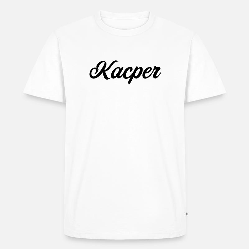 Kacper Polnisch Vorname Geschenk  - Männer Premium Bio T-Shirt - Weiß