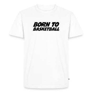 Born for Basketball - Men's Premium Organic T-Shirt - white - Front - Nico (187cm)
