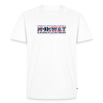 Norway Where My Story Began Nordic Heritage - Men's Premium Organic T-Shirt - white - Front - Nico (187cm)