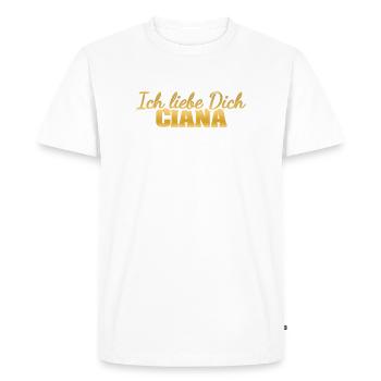 Cadeau pour Ciana - T-shirt Premium bio Homme - blanc - Devant - Nico (187cm)