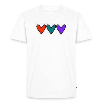 COEUR. I LOVE MAMAN. MAMAN. FÊTE DES MÈRES. COEUR. - T-shirt Premium bio Homme - blanc - Devant - Nico (187cm)