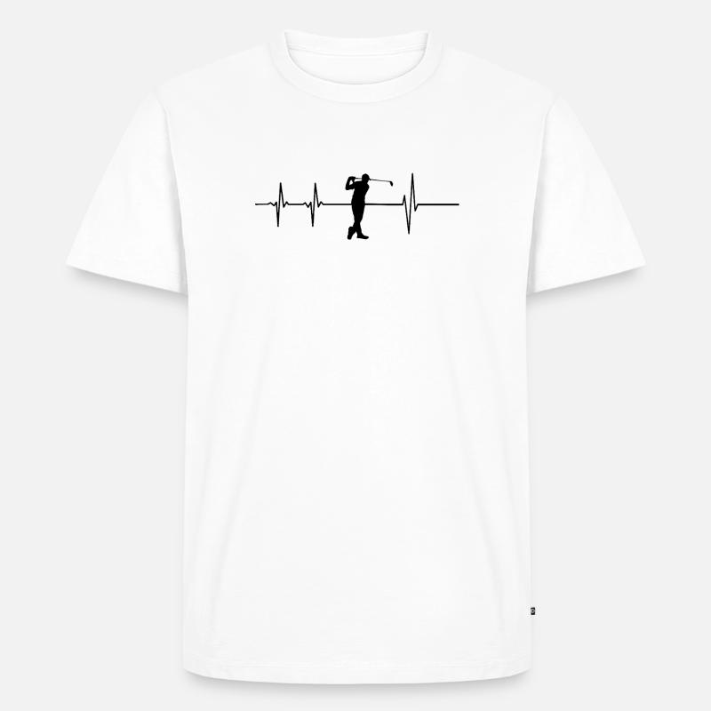 Golf on Beat - Männer Premium Bio T-Shirt - Weiß