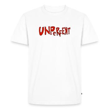 Imperfect – Typographie imparfaite - T-shirt Premium bio Homme - blanc - Devant - Nico (187cm)
