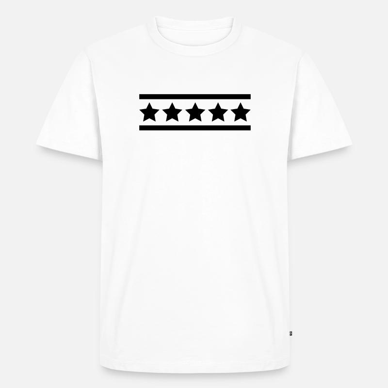 sterne_symbol - Männer Premium Bio T-Shirt - Weiß