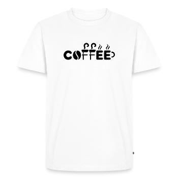 Coffee Coffee Bean Mug - Funny Office Design - Men's Premium Organic T-Shirt - white - Front - Nico (187cm)