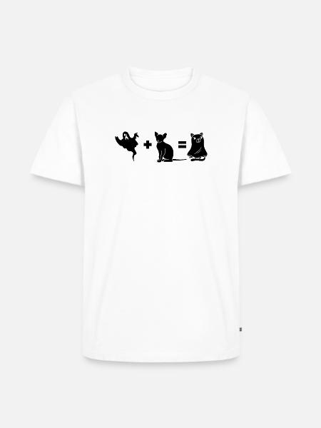 Funny Halloween Dog Ghost - Männer Premium Bio T-Shirt - Weiß