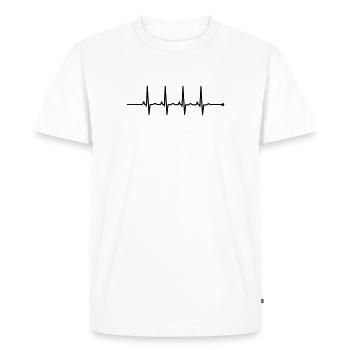 pulsschlag herzschlag - Men's Premium Organic T-Shirt - white - Front - Nico (187cm)