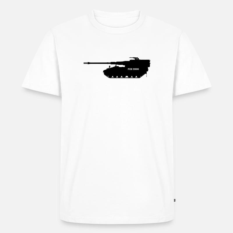 Panzerhaubitze 2000 - Männer Premium Bio T-Shirt - Weiß