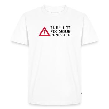 computer - Men's Premium Organic T-Shirt - white - Front - Nico (187cm)