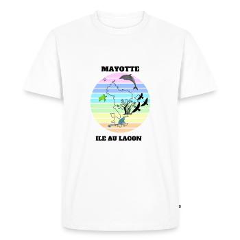 PAYSAGE DE MAYOTTE - T-shirt Premium bio Homme - blanc - Devant - Nico (187cm)