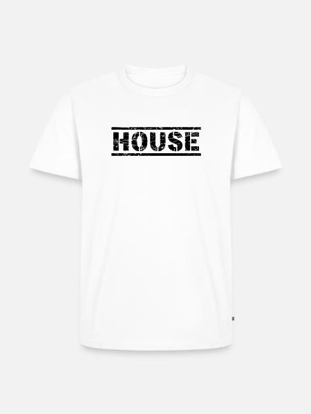 House - Männer Premium Bio T-Shirt - Weiß