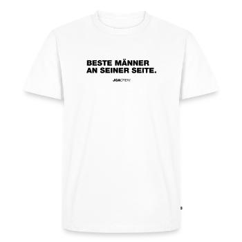 Best Men (Bachelor Party) - Men's Premium Organic T-Shirt - white - Front - Nico (187cm)