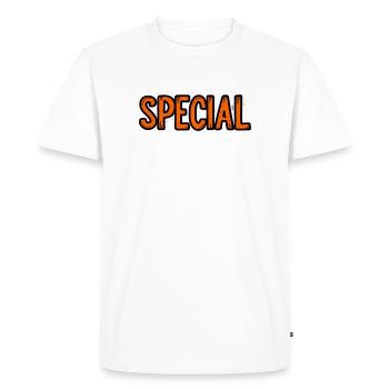 Special Offer Sign - Men's Premium Organic T-Shirt - white - Front - Nico (187cm)