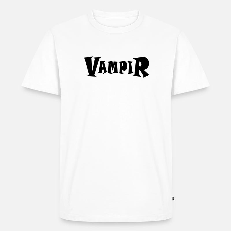 VAMPIR - Männer Premium Bio T-Shirt - Weiß