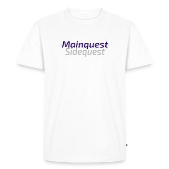 Sidequest Mode on - Men's Premium Organic T-Shirt - white - Front - Nico (187cm)