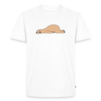 paresseux paresseux dormir animal drôle humour design - T-shirt Premium bio Homme - blanc - Devant - Nico (187cm)