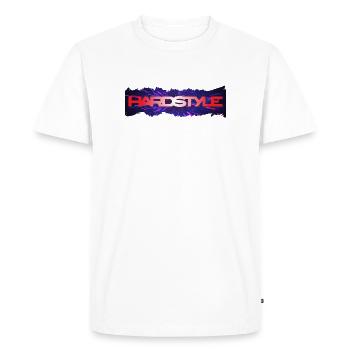 Hardstyle Neon Burst Logo - T-shirt Premium bio Homme - blanc - Devant - Nico (187cm)