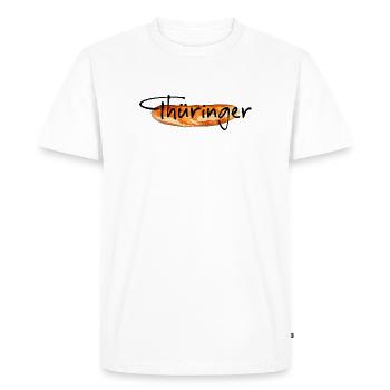 Bratwurst de Thuringe - T-shirt Premium bio Homme - blanc - Devant - Nico (187cm)