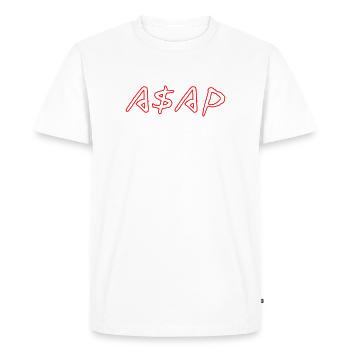 ASAP Neon Sketch Red - T-shirt Premium bio Homme - blanc - Devant - Nico (187cm)
