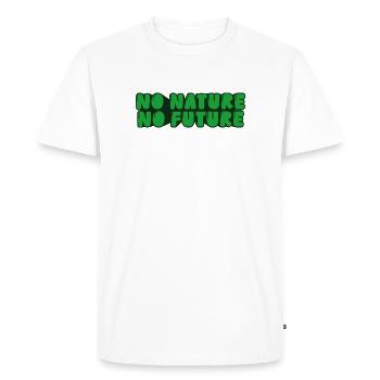 No Nature No Future - Men's Premium Organic T-Shirt - white - Front - Nico (187cm)