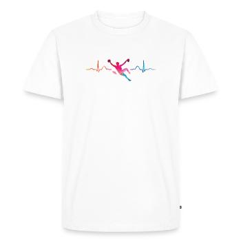 Battement de cœur de Boulderer Bloc Bloc - T-shirt Premium bio Homme - blanc - Devant - Nico (187cm)
