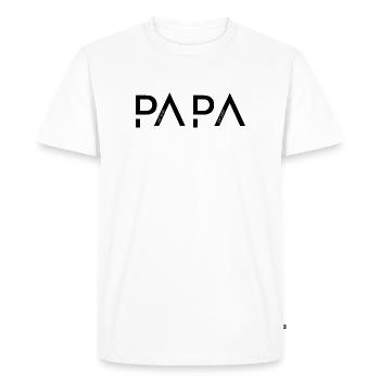 Papa depuis 2026 - T-shirt Premium bio Homme - blanc - Devant - Nico (187cm)
